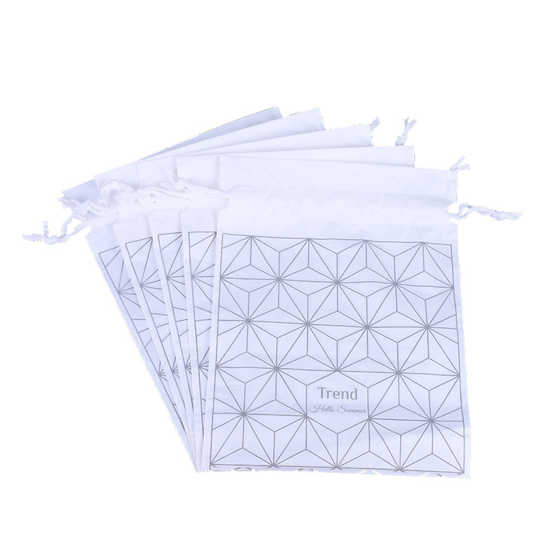 Factory in Stock Double-Layer Frosted PE Drawstring Bag Eva Plastic Packaging Bag Stockings T-shirt Clothing Drawstring Bundle