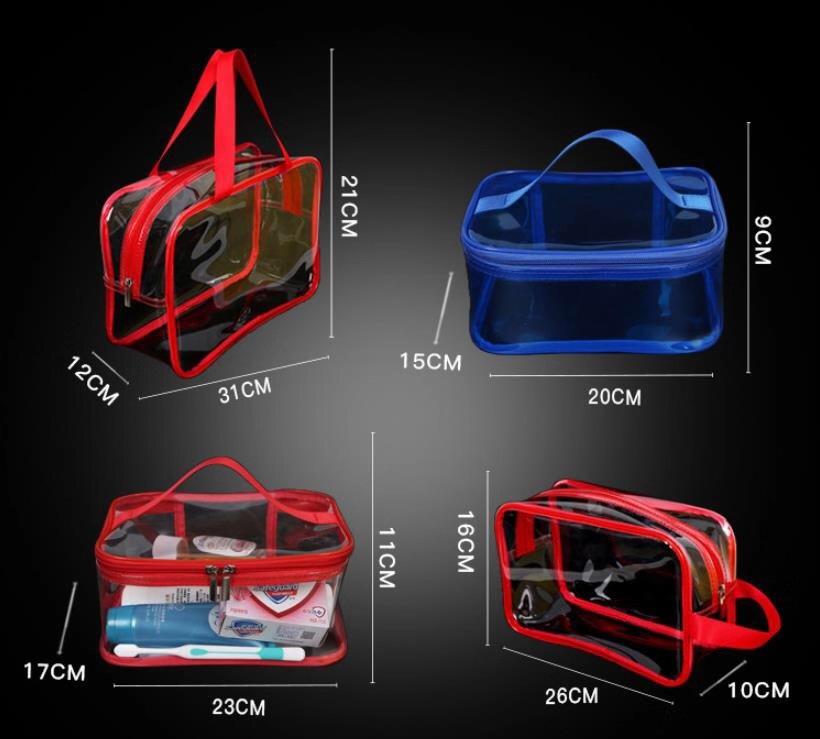 Factory Direct Sales Transparent PVC Cosmetic Storage Bag PVC Zipper Bag Plastic Packaging Bag Customizable Logo Factory Direct Sales Transparent PVC Cosmetic Storage Bag PVC Zipper Bag Plastic Packaging Bag Customizable Logo