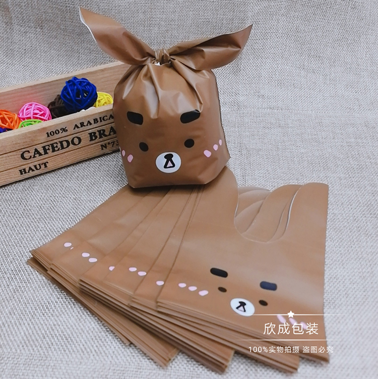 Bear Rabbit Ears Snack Bag Three-Dimensional Rabbit Ears Plastic Packaging Bag Baking Biscuit Candy Bag 50 Bear Rabbit Ears Snack Bag Three-Dimensional Rabbit Ears Plastic Packaging Bag Baking Biscuit Candy Bag 50