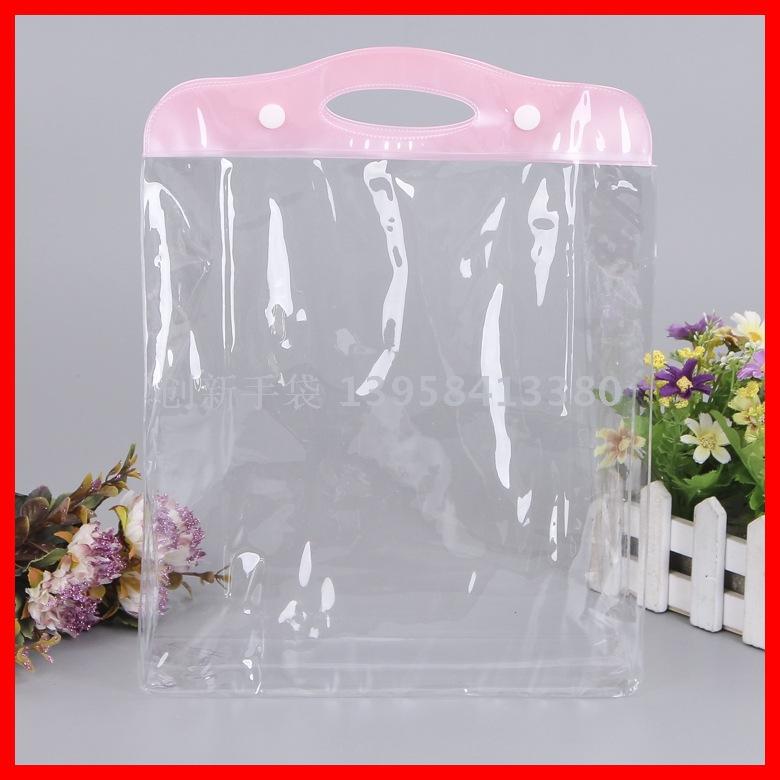 Environmental protection transparent PVC tote bag buckle plastic packaging bag gift bag zipper PVC bag wholesale export quality Environmental protection transparent PVC tote bag buckle plastic packaging bag gift bag zipper PVC bag wholesale export quality