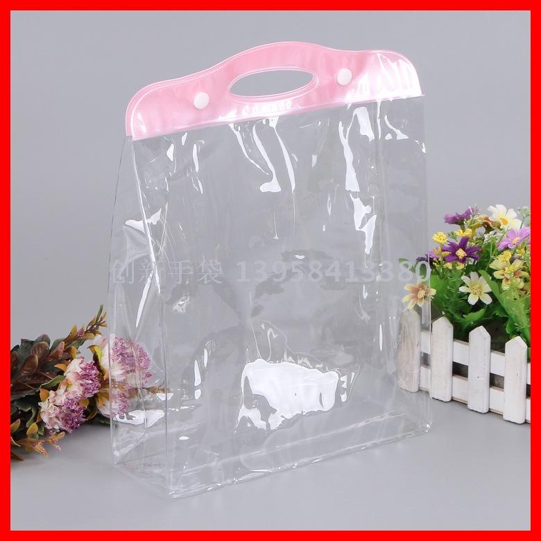 Environmental protection transparent PVC tote bag buckle plastic packaging bag gift bag zipper PVC bag wholesale export quality Environmental protection transparent PVC tote bag buckle plastic packaging bag gift bag zipper PVC bag wholesale export quality