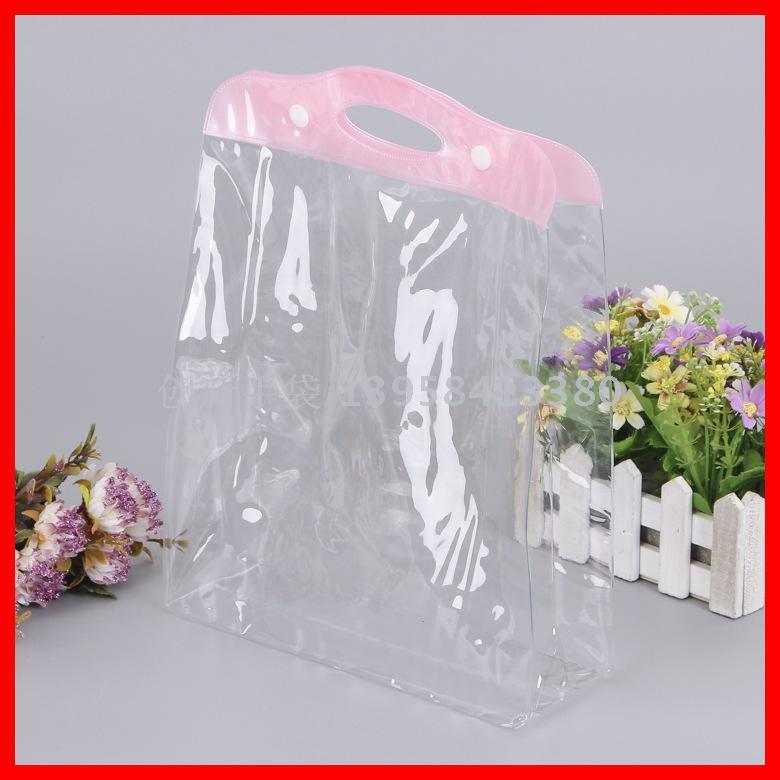 Environmental protection transparent PVC tote bag buckle plastic packaging bag gift bag zipper PVC bag wholesale export quality Environmental protection transparent PVC tote bag buckle plastic packaging bag gift bag zipper PVC bag wholesale export quality