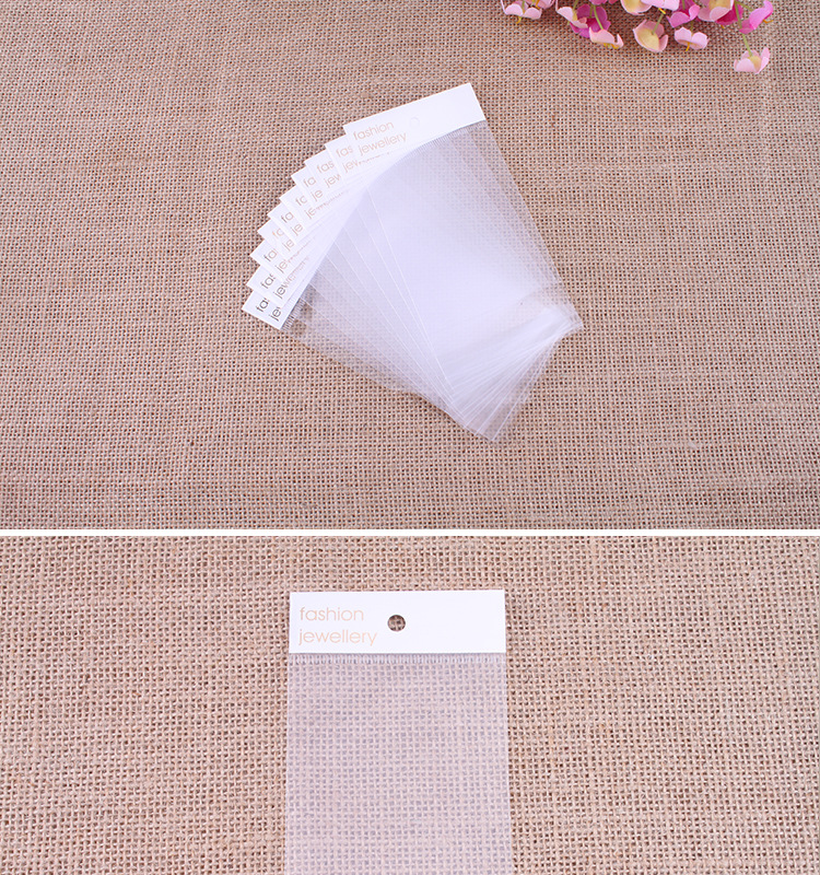 Plastic packaging bag can print the logo card head OPP bag self-adhesive bag transparent plastic bag.