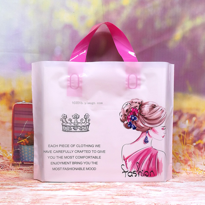 Cloth Bag Handbag Thickened Plastic Packaging Bag Clothes Same Store Bag Large Size 40*45 Clothing Suit Bag