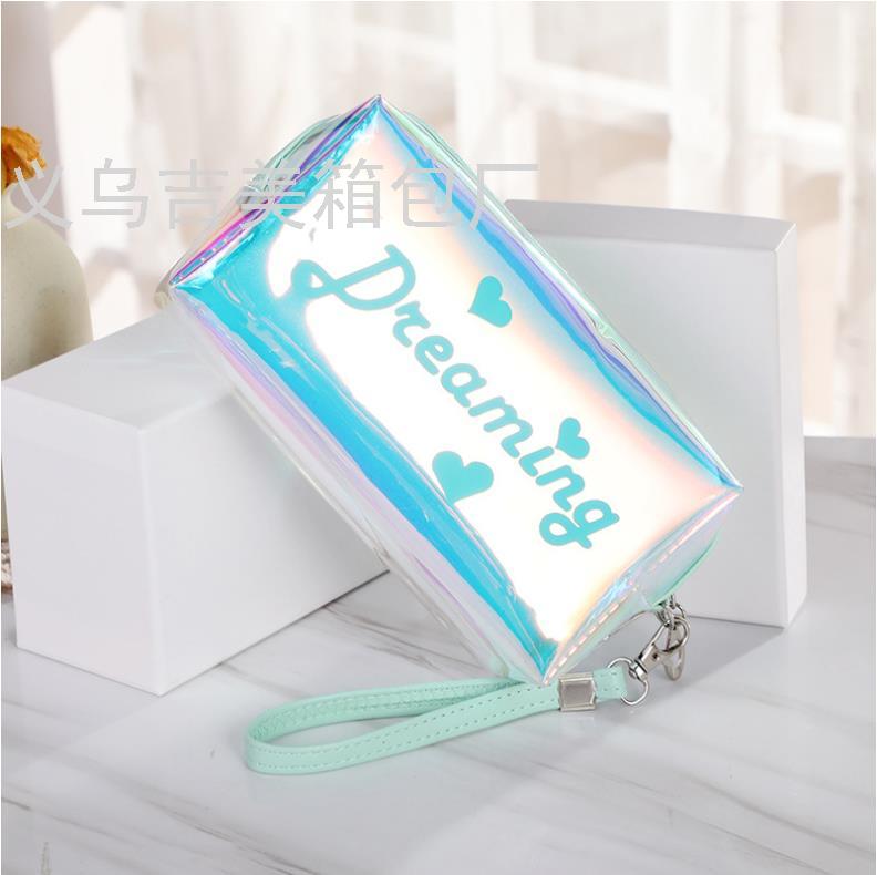 PVC Color Cosmetic Bag Cool Laser Transparent Wash Bag Travel Portable Portable Storage Bag Plastic Packaging Bag PVC Color Cosmetic Bag Cool Laser Transparent Wash Bag Travel Portable Portable Storage Bag Plastic Packaging Bag