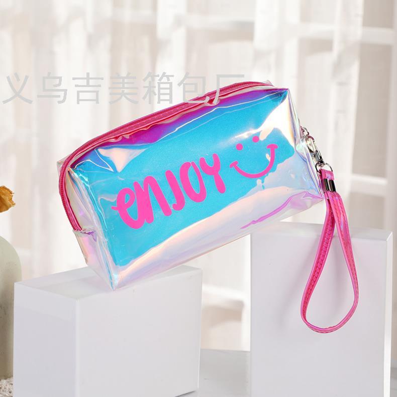PVC Color Cosmetic Bag Cool Laser Transparent Wash Bag Travel Portable Portable Storage Bag Plastic Packaging Bag PVC Color Cosmetic Bag Cool Laser Transparent Wash Bag Travel Portable Portable Storage Bag Plastic Packaging Bag
