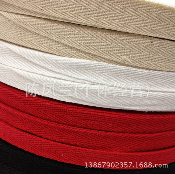 Manufacturers wholesale quality 100% cotton spun rayon tape 0.6cm-10cm cotton yarn clothing package with herringback cotton ribbon