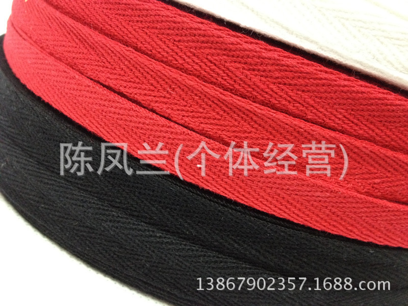 Manufacturers wholesale quality 100% cotton spun rayon tape 0.6cm-10cm cotton yarn clothing package with herringback cotton ribbon