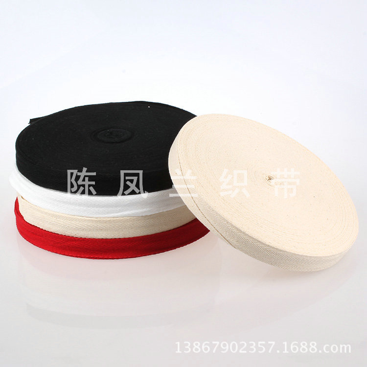 Manufacturers wholesale quality 100% cotton spun rayon tape 0.6cm-10cm cotton yarn clothing package with herringback cotton ribbon