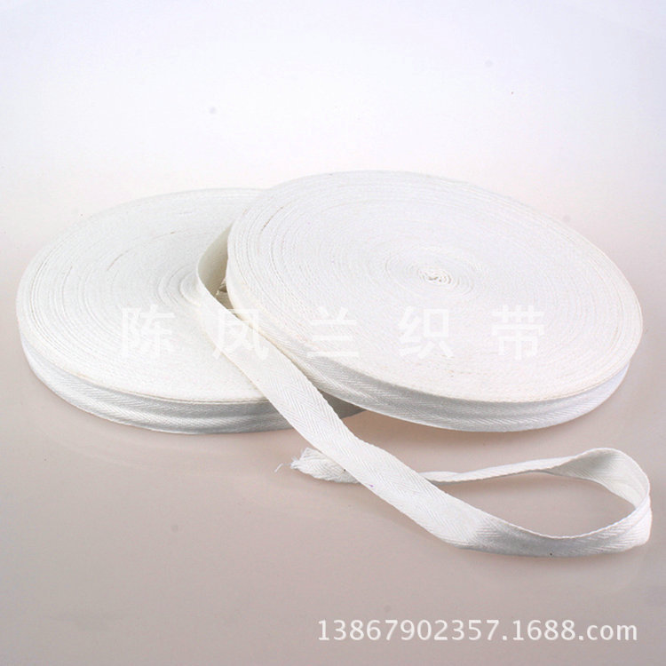 Manufacturers wholesale quality 100% cotton spun rayon tape 0.6cm-10cm cotton yarn clothing package with herringback cotton ribbon
