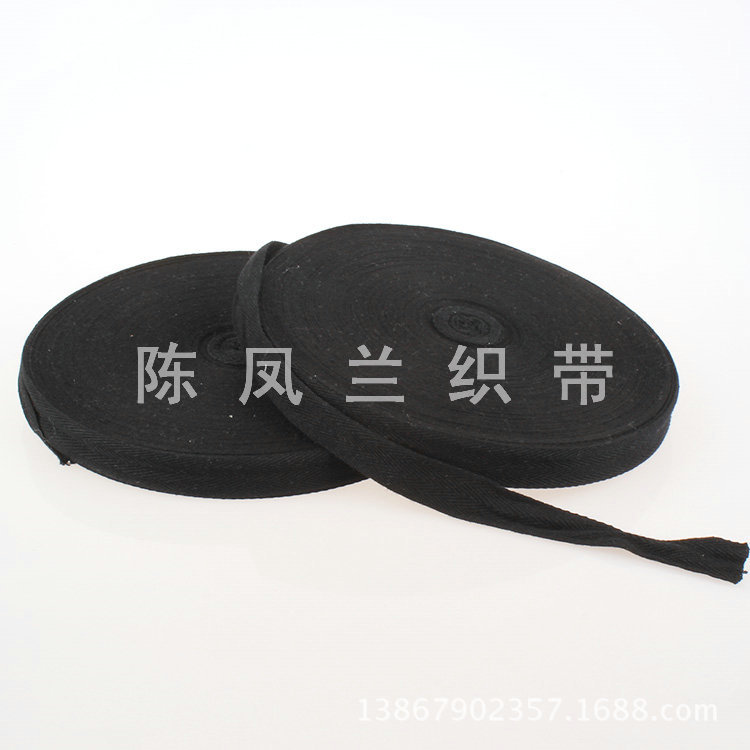 Manufacturers wholesale quality 100% cotton spun rayon tape 0.6cm-10cm cotton yarn clothing package with herringback cotton ribbon