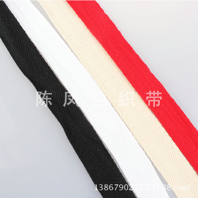 Manufacturers wholesale quality 100% cotton spun rayon tape 0.6cm-10cm cotton yarn clothing package with herringback cotton ribbon