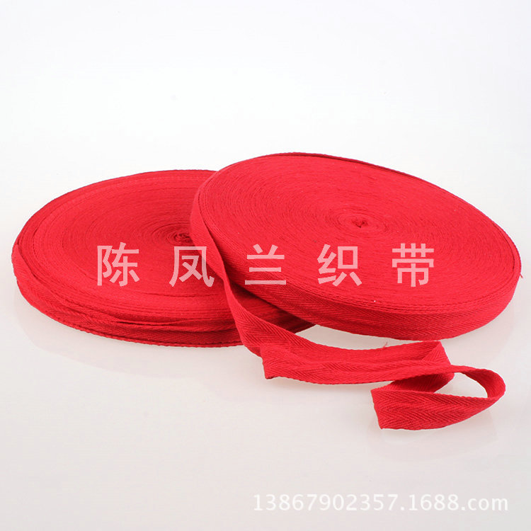 Manufacturers wholesale quality 100% cotton spun rayon tape 0.6cm-10cm cotton yarn clothing package with herringback cotton ribbon