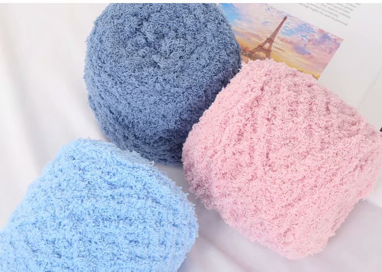 3-Strand Coral Fleece Wool Towel Yarn Half Velvet Hand Knitting Yarn Baby Thread Scarf Hat Sub-Thread Poke Embroidery Material Package 3-Strand Coral Fleece Wool Towel Yarn Half Velvet Hand Knitting Yarn Baby Thread Scarf Hat Sub-Thread Poke Embroidery Material Package