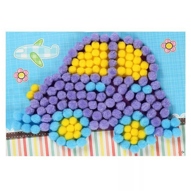 Kindergarten DIY plush ball 30 mm small package 10 polypropylene perspex-walled ball high elastic yarn plush ball