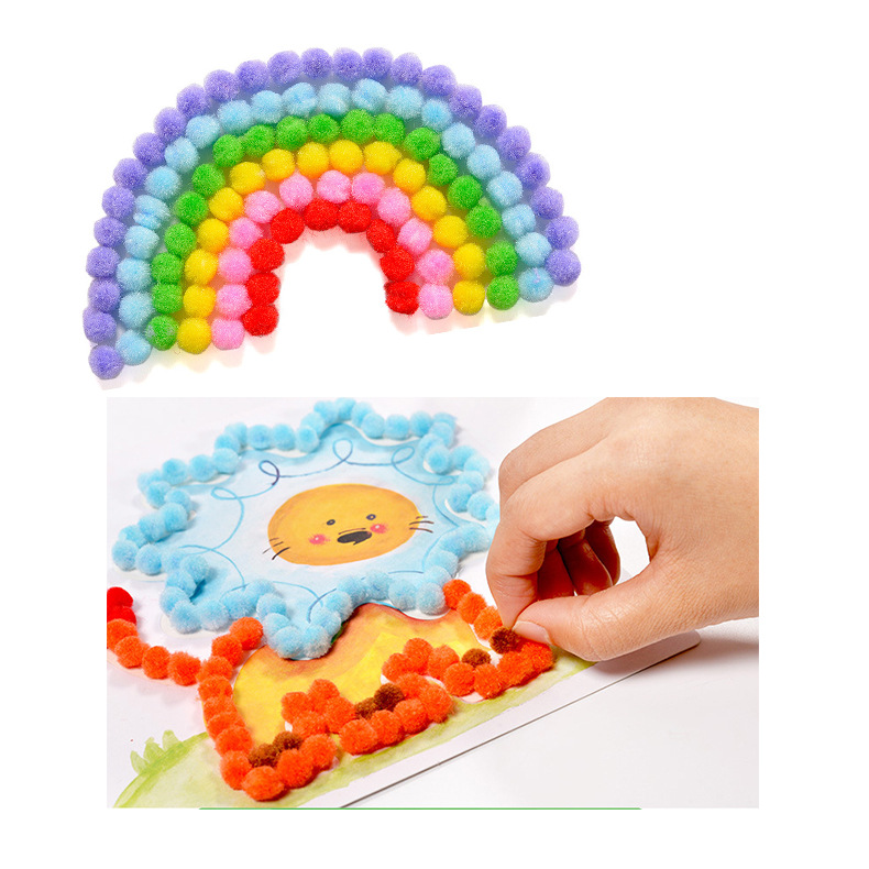 Kindergarten DIY plush ball 30 mm small package 10 polypropylene perspex-walled ball high elastic yarn plush ball Kindergarten DIY plush ball 30 mm small package 10 polypropylene perspex-walled ball high elastic yarn plush ball