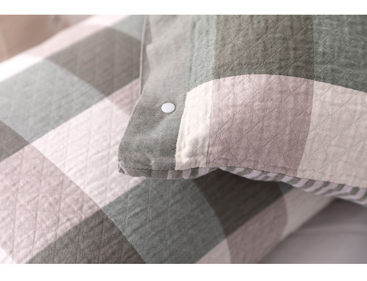 Two Gauze Pillowcase One-Pair Package Cotton Yarn Student Large Plaid Pillowcase Washed Cotton Pillowcase Spring and Summer Two Gauze Pillowcase One-Pair Package Cotton Yarn Student Large Plaid Pillowcase Washed Cotton Pillowcase Spring and Summer
