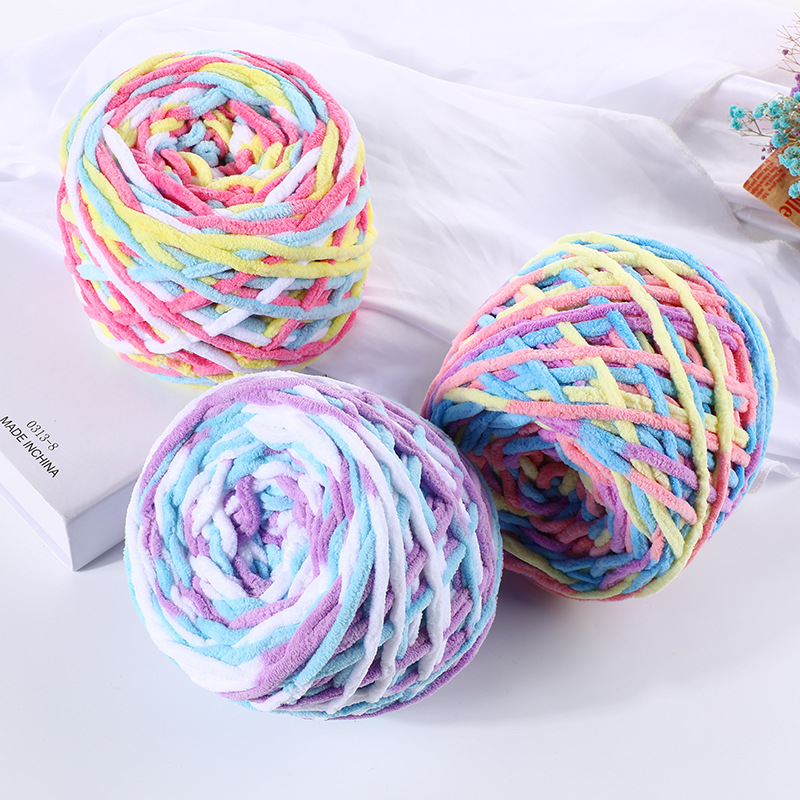 Qian Zhi Spinning Factory Direct Sales Ice Thread Scarf Scarf Thread Single Strand Ice Thread Coarse Yarn Slipper Thread Material Package