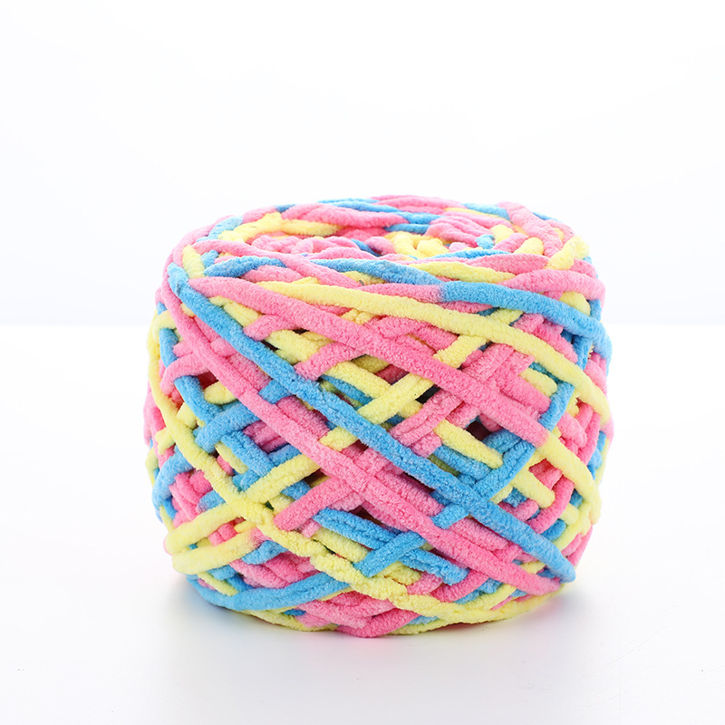 Qian Zhi Spinning Factory Direct Sales Ice Thread Scarf Scarf Thread Single Strand Ice Thread Coarse Yarn Slipper Thread Material Package