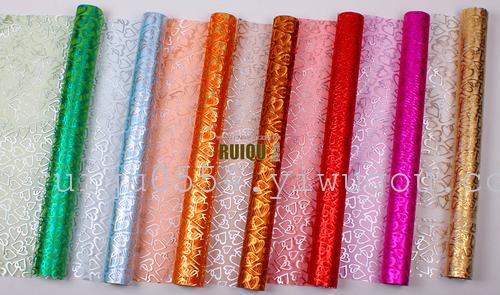 Flower package wedding decoration gift wrap yarn boutique florist supplies IRA Kurgan bronzing 48cm*5Y