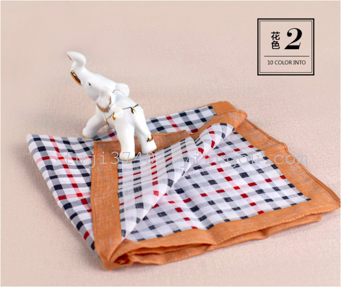 Men's pure cotton 60s yarn boxed package printing handkerchief Men's pure cotton 60s yarn boxed package printing handkerchief