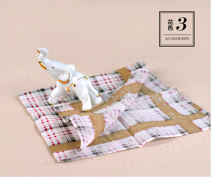 Men's pure cotton 60s yarn boxed package printing handkerchief Men's pure cotton 60s yarn boxed package printing handkerchief