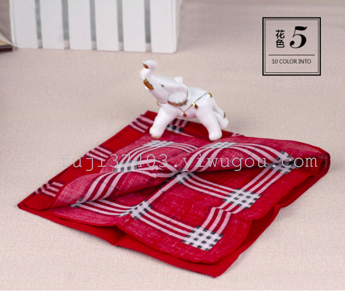 Men's pure cotton 60s yarn boxed package printing handkerchief Men's pure cotton 60s yarn boxed package printing handkerchief