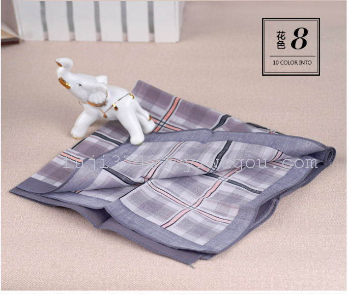 Men's pure cotton 60s yarn boxed package printing handkerchief Men's pure cotton 60s yarn boxed package printing handkerchief