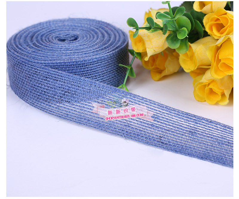 Yarn-Dyed Hemp Rope Mobile Phone Bag Package Pendant Ribbon Clothes Float Pants Side Tape Decorative Band Ribbon