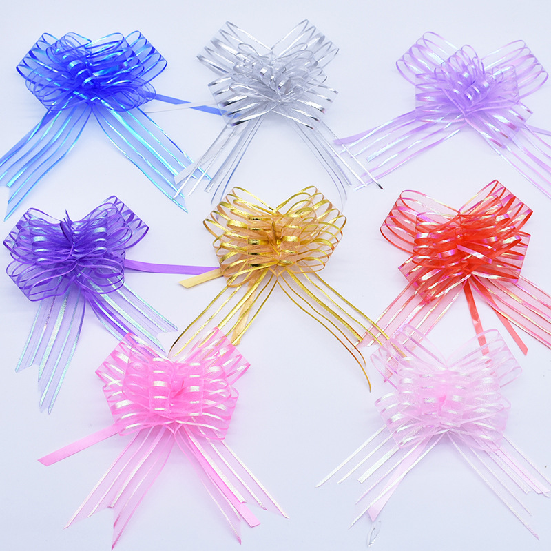 Hand-pulled wedding car flowers gift package no. 50 five-thread snow yarn ribbon ribbon Hand-pulled wedding car flowers gift package no. 50 five-thread snow yarn ribbon ribbon