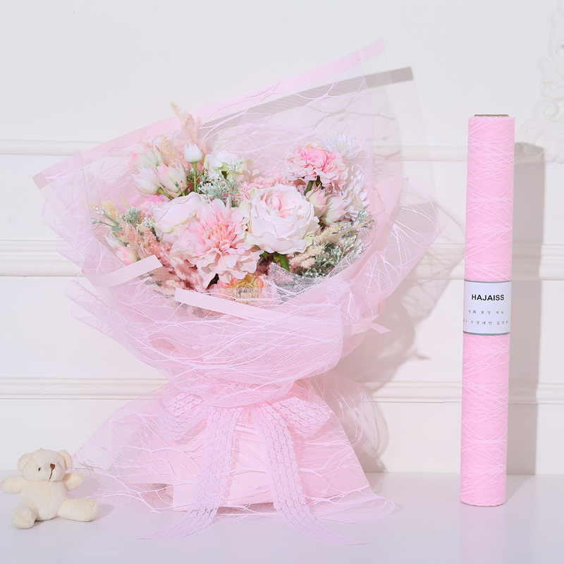 20 mesh lace gauze package flower gauze rose bouquet package crystal snow yarn flower packaging yarn packaging material