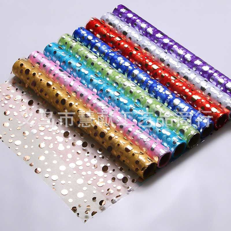 New Korean style retains cartoon net yarn high-grade polka-dot hot snow yarn shop package flower materials wholesale New Korean style retains cartoon net yarn high-grade polka-dot hot snow yarn shop package flower materials wholesale