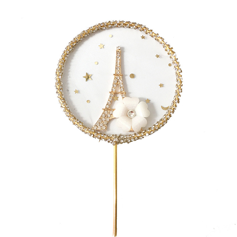 Internet Celebrity Same Style White Butterfly Feather Yarn Flower Hoop Set Cake Decoration Birthday Party DIY Material Package