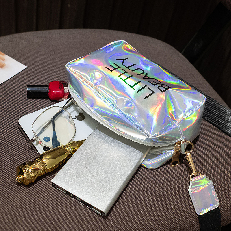 Women&#039;s Bag 2021 New Dazzling Color Letters Crossbody Small Square Bag Fashion Trendy Thick Shoulder Strap Mobile Phone Bag Gift Bag