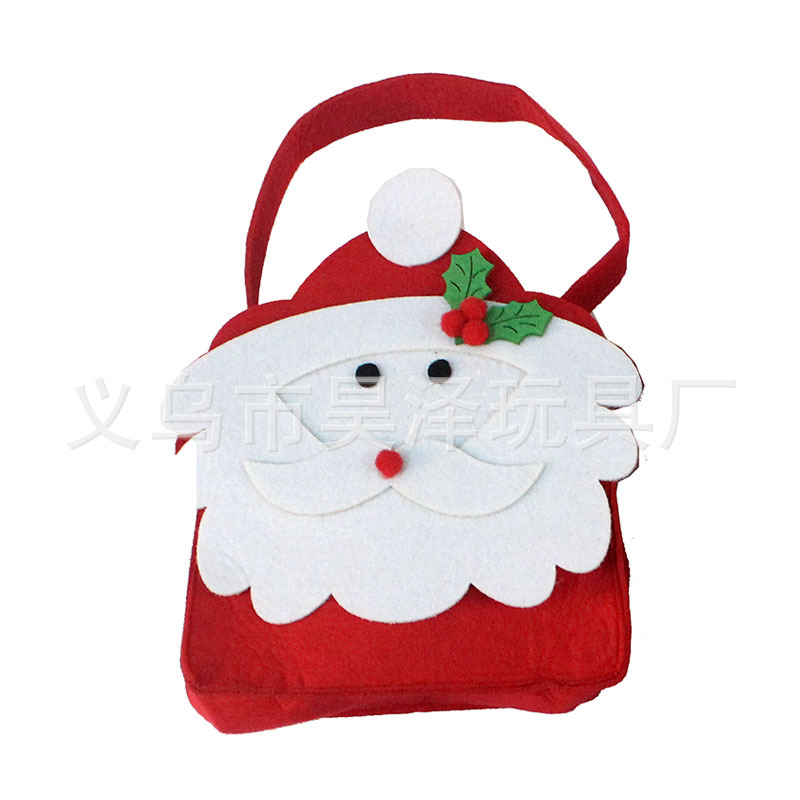 Christmas Gift Children Candy Bag Book Bag Snowman Gift Bag Felt Cloth Santa Claus Gift Bag Decorations