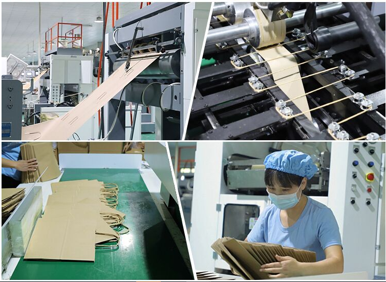Spot Supply Handbag Paper Bag Catering Take out Take Away Handbag Gift Bag Kraft Paper Bag Custom Logo