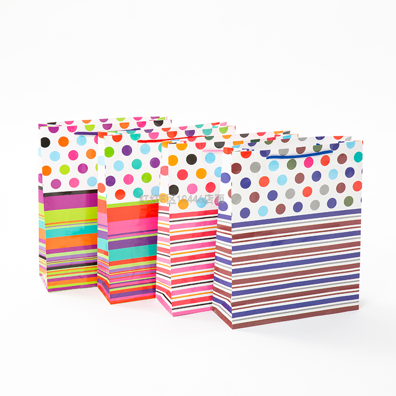Dot Currently Available Take-out Advertising Paper Bag Gift Bag White Card Copper Plate Handbag Cloth Bag Program Gift Bag