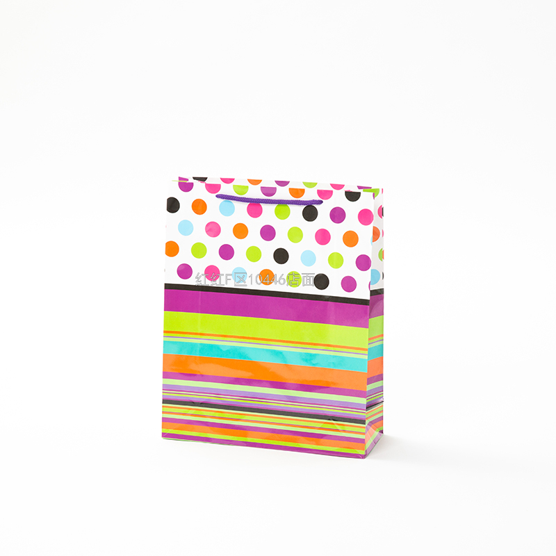 Dot Currently Available Take-out Advertising Paper Bag Gift Bag White Card Copper Plate Handbag Cloth Bag Program Gift Bag