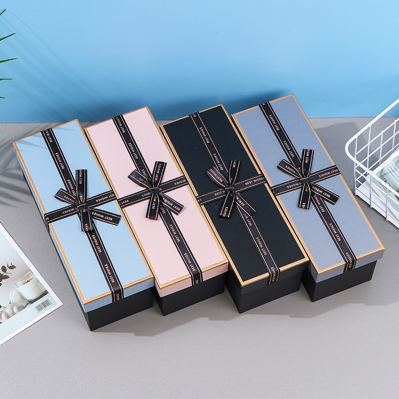 New Rectangular Bow Gift Bag Tiandigai Water Cup Perfume Packaging Paper Box Umbrella Storage Gift Box