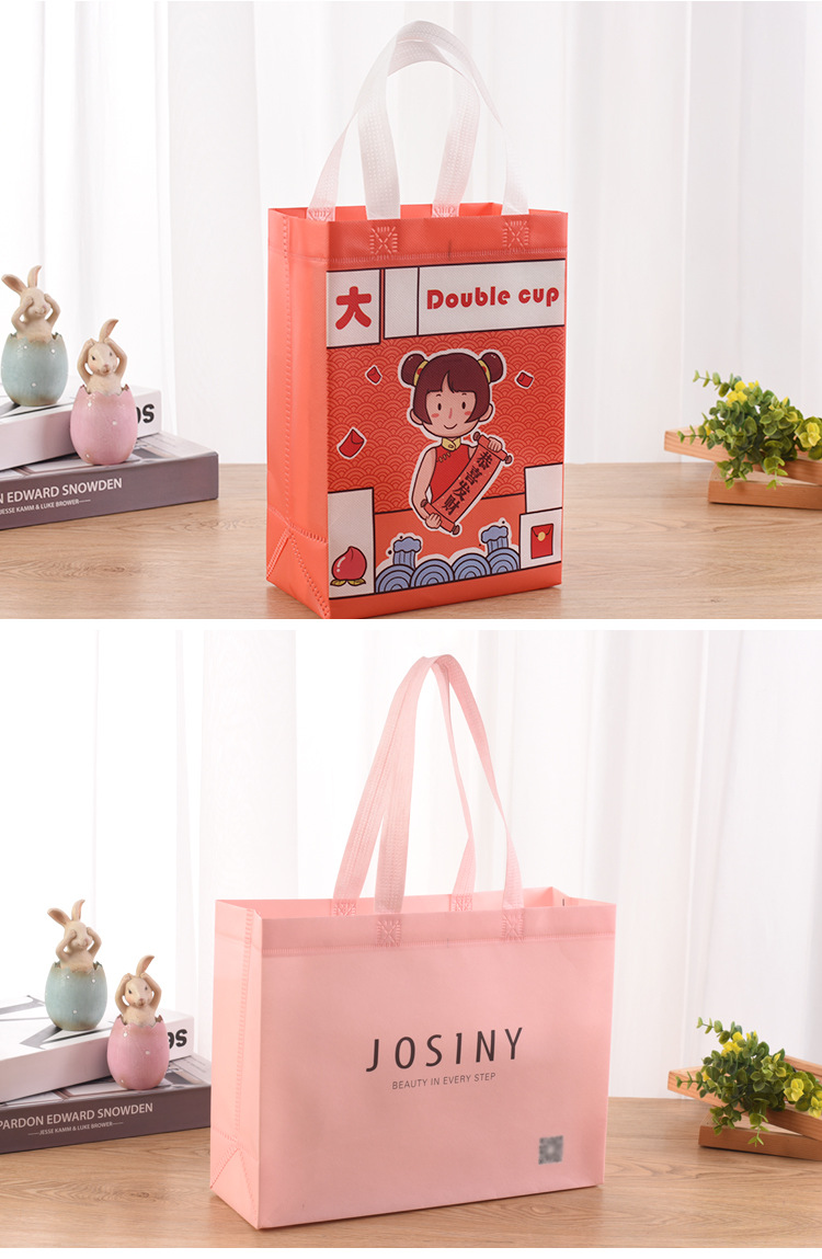 Factory Custom Color Laminated Non-Woven Bag Custom Portable Clothing Shopping Gift Bag Laser Non-Woven Bag