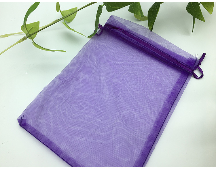 Factory in Stock Candy Mesh Plain Pearl Yarn Cosmetics Drawstring Bag Gift Bag More Sizes Ogen Chiffon Bag