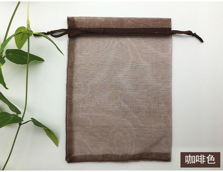 Factory in Stock Candy Mesh Plain Pearl Yarn Cosmetics Drawstring Bag Gift Bag More Sizes Ogen Chiffon Bag