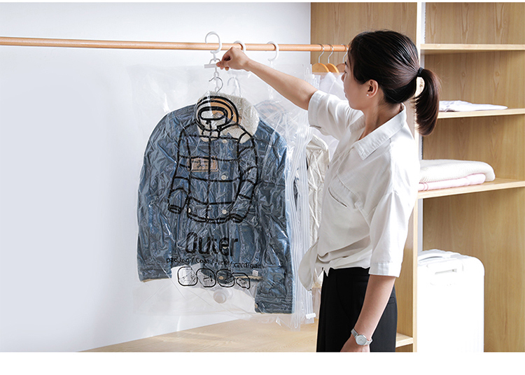 Suction vacuum bag Medium size clothing storage bag; Hanging Down jacket compression bag air air vacuum bag Suction vacuum bag Medium size clothing storage bag; Hanging Down jacket compression bag air air vacuum bag