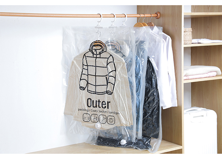 Suction vacuum bag Medium size clothing storage bag; Hanging Down jacket compression bag air air vacuum bag Suction vacuum bag Medium size clothing storage bag; Hanging Down jacket compression bag air air vacuum bag