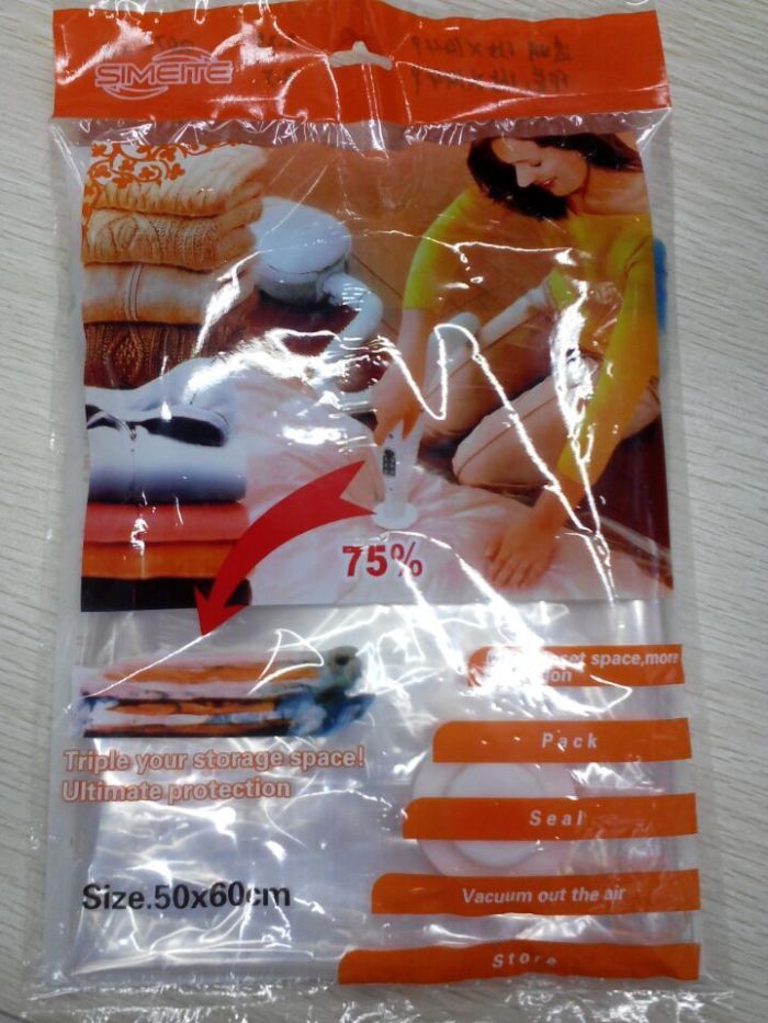 Vacuum bag compression will bag.