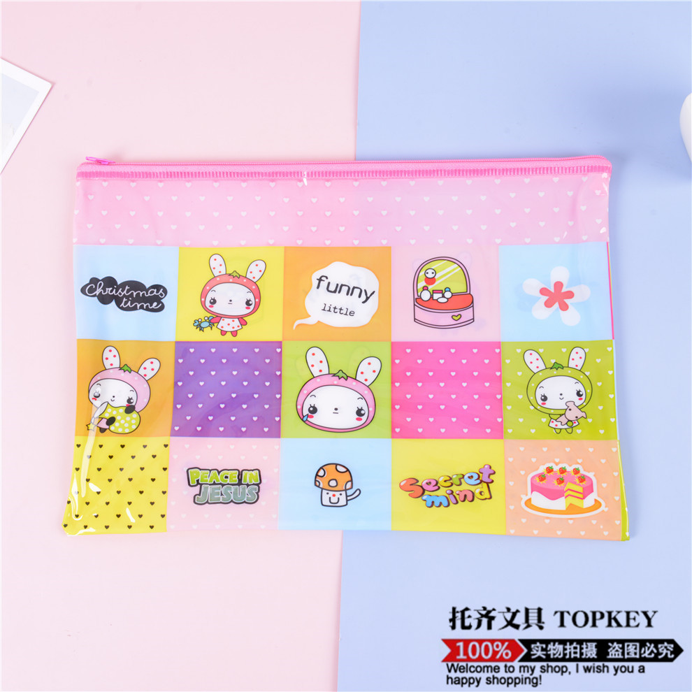 Spot PVC Net Pocket Cartoon File Bag Transparent Student A4 Zipper Bag Large Capacity Test Paper Storage Bag Waterproof Spot PVC Net Pocket Cartoon File Bag Transparent Student A4 Zipper Bag Large Capacity Test Paper Storage Bag Waterproof