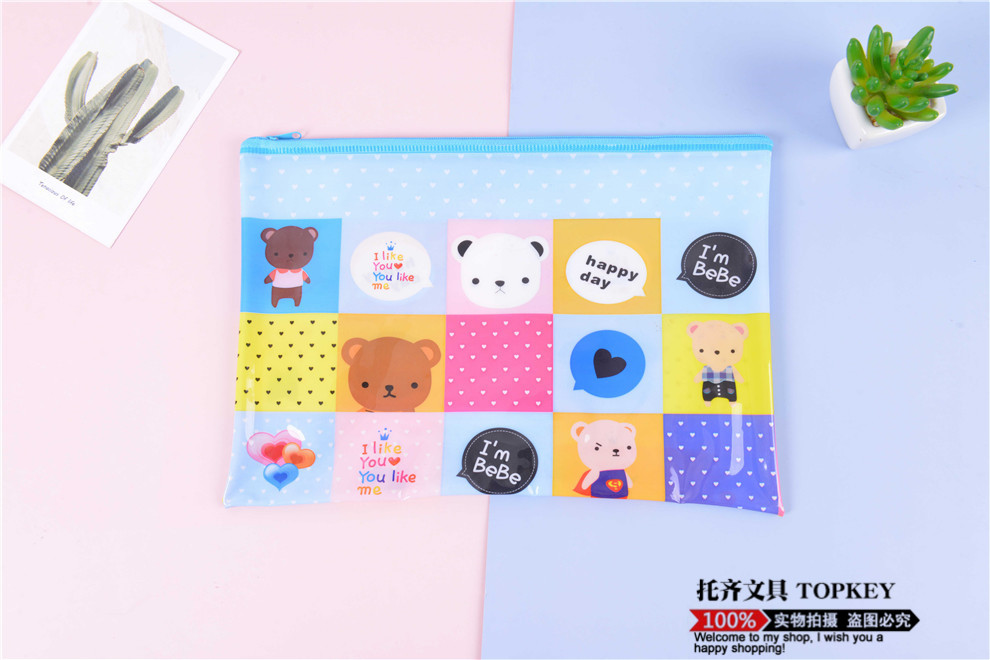 Spot PVC Net Pocket Cartoon File Bag Transparent Student A4 Zipper Bag Large Capacity Test Paper Storage Bag Waterproof Spot PVC Net Pocket Cartoon File Bag Transparent Student A4 Zipper Bag Large Capacity Test Paper Storage Bag Waterproof