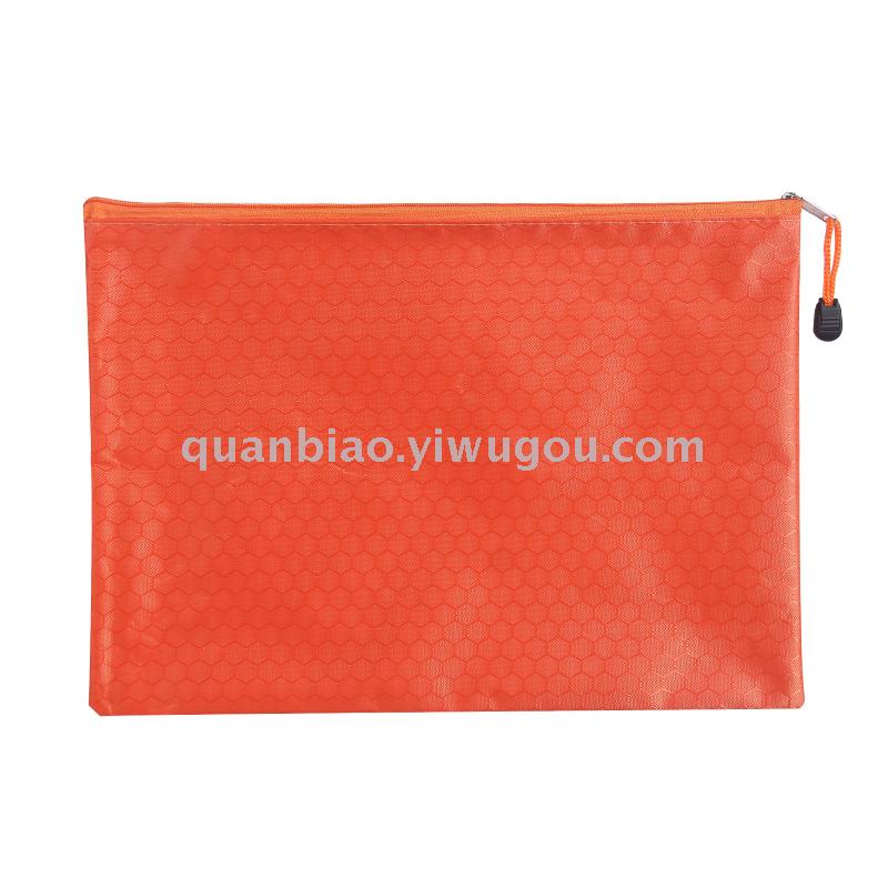 TRANBO football-print zipper bag cloth pen bag bill clip file bag OEM
