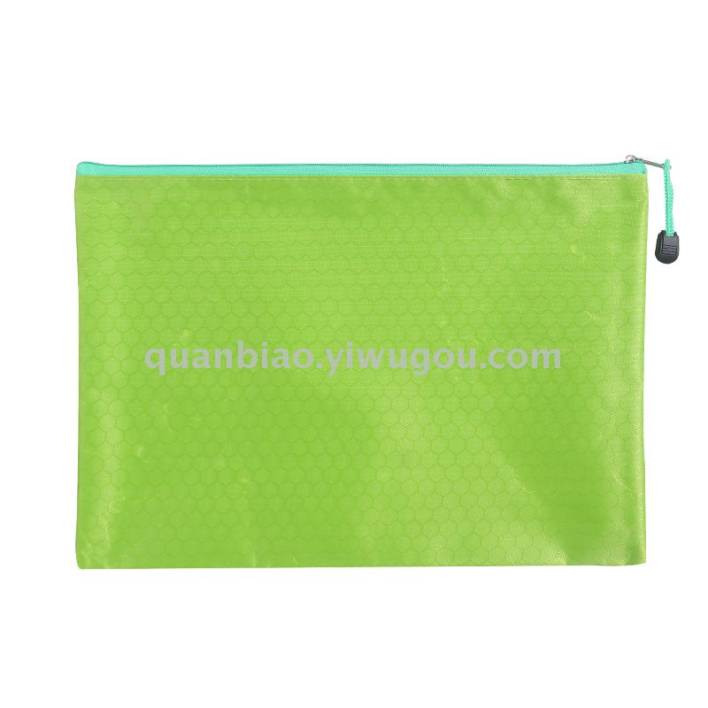 TRANBO football-print zipper bag cloth pen bag bill clip file bag OEM