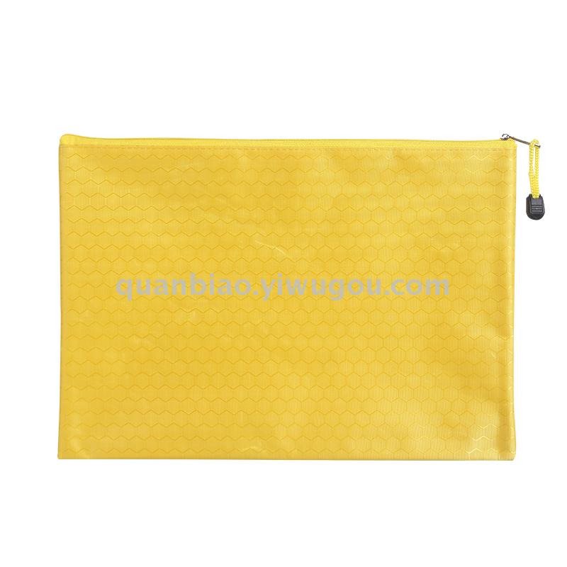 TRANBO football-print zipper bag cloth pen bag bill clip file bag OEM